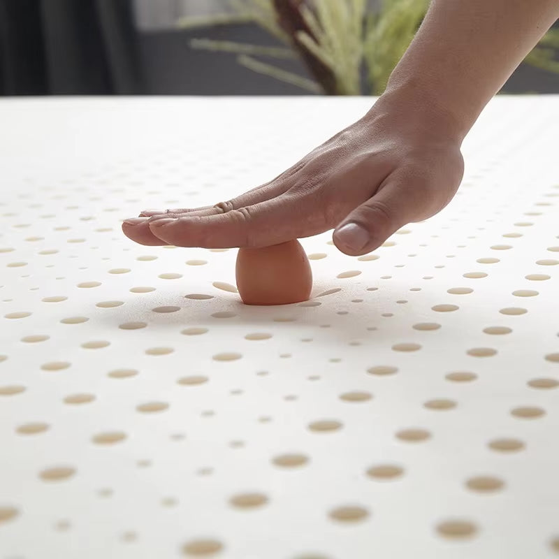 Sustainable latex mattress made without springs or synthetic foam