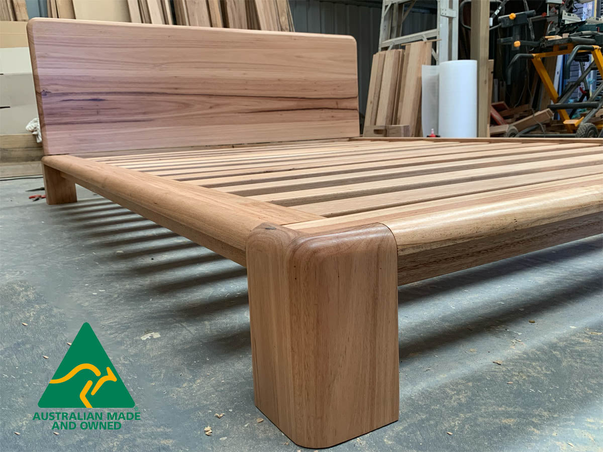 Solid timber Chunk bed frame with seamless Japanese joinery