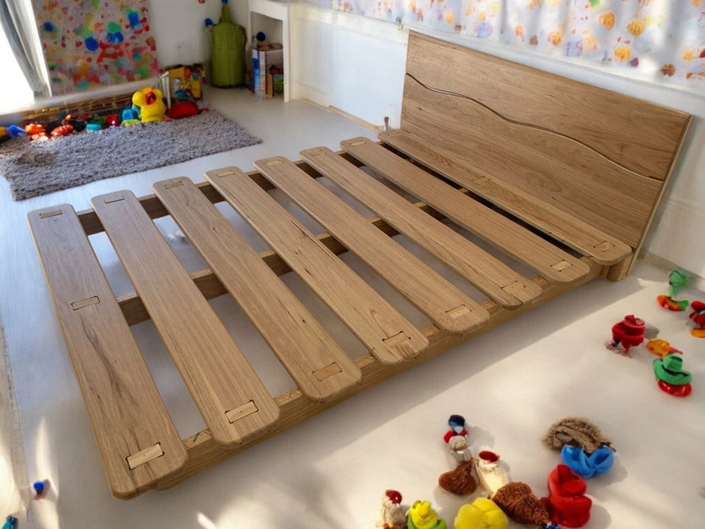 Solid wood Ark bed frame with Japanese joinery – Dorluxure