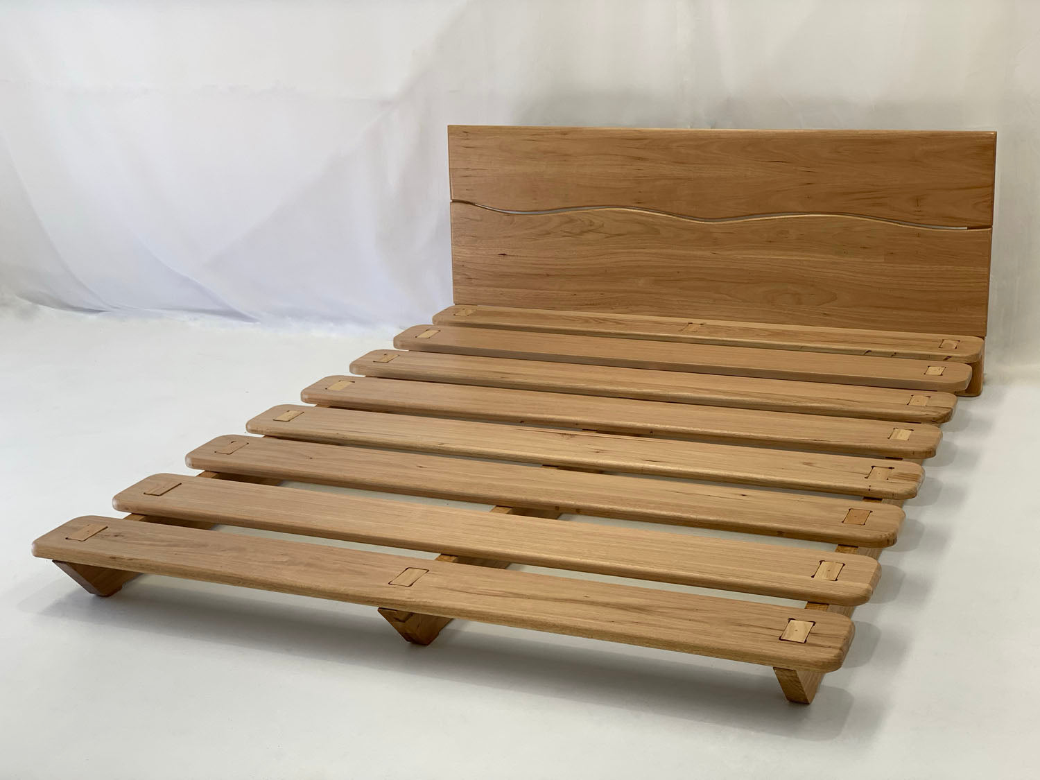 Handmade Ark bed frame from sustainable Australian hardwood