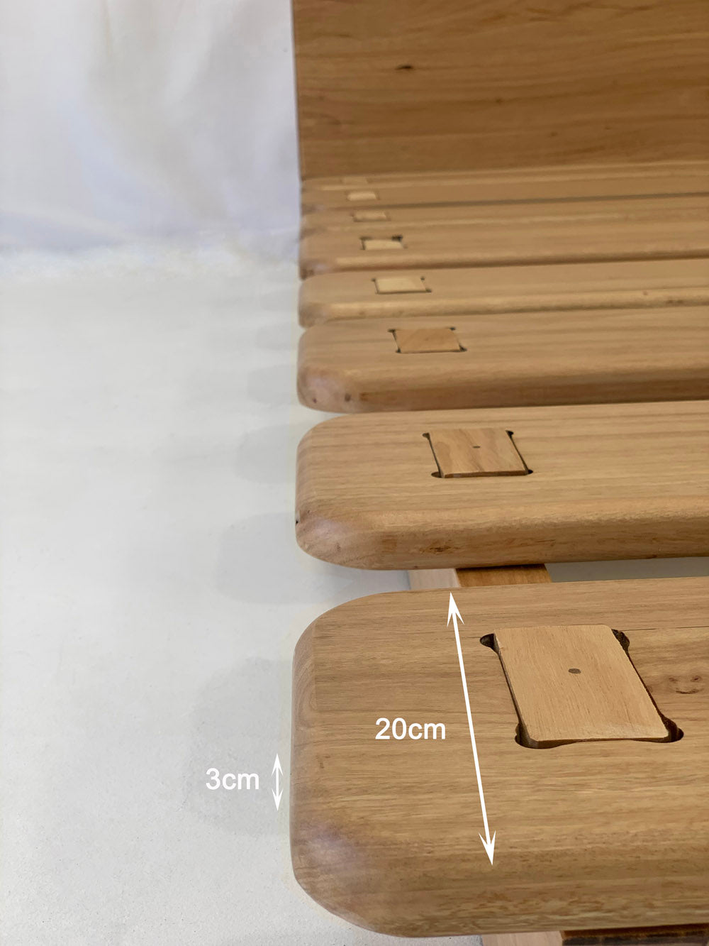 Ark hardwood bed frame styled in minimalist master bedroom