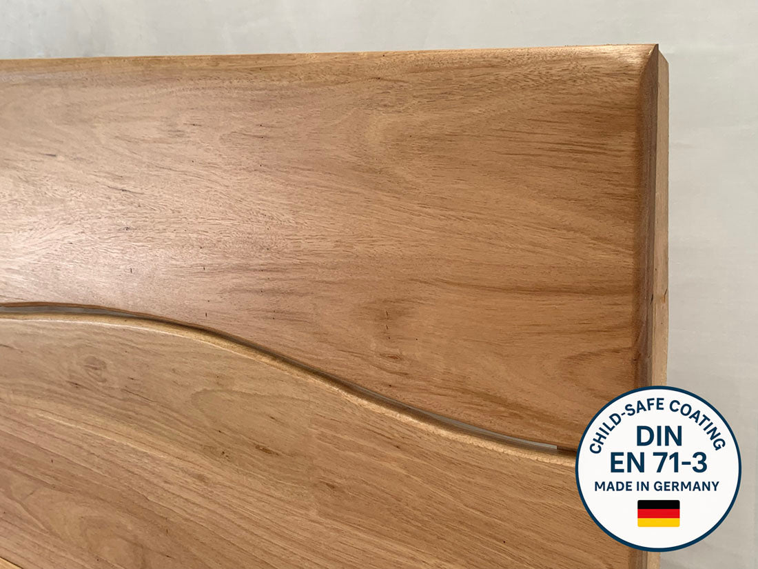 Ark wooden bed frame for contemporary and rustic interiors