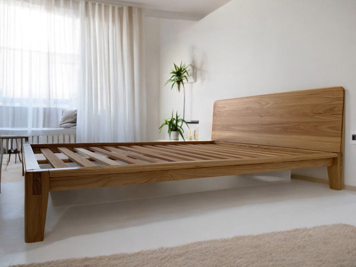 Solid wood bed frame with Japanese joinery – Dorluxure Castle Joint