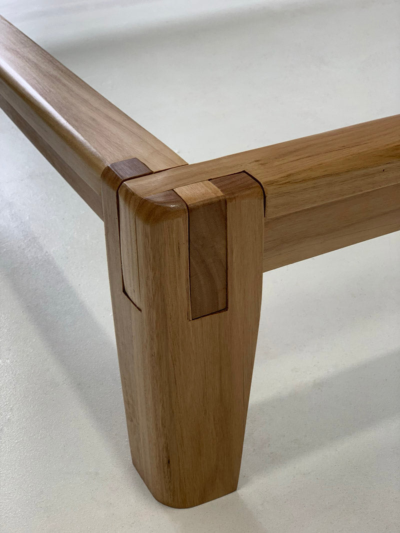 Castle Joint timber bed frame for modern and rustic interiors