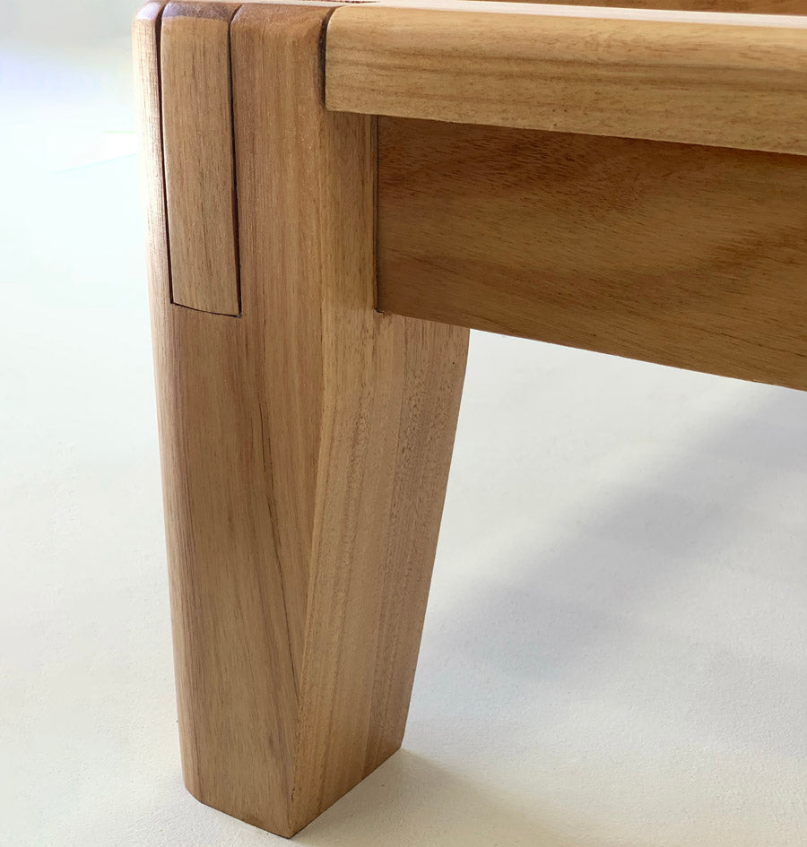 Heavy duty Castle Joint hardwood bed frame with precision joinery