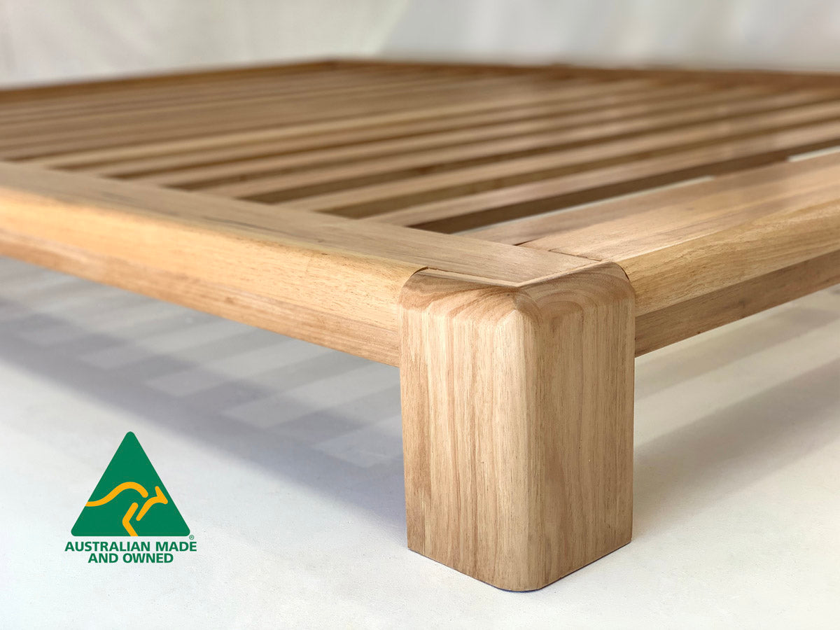 Solid timber Chunk bed frame with seamless Japanese joinery