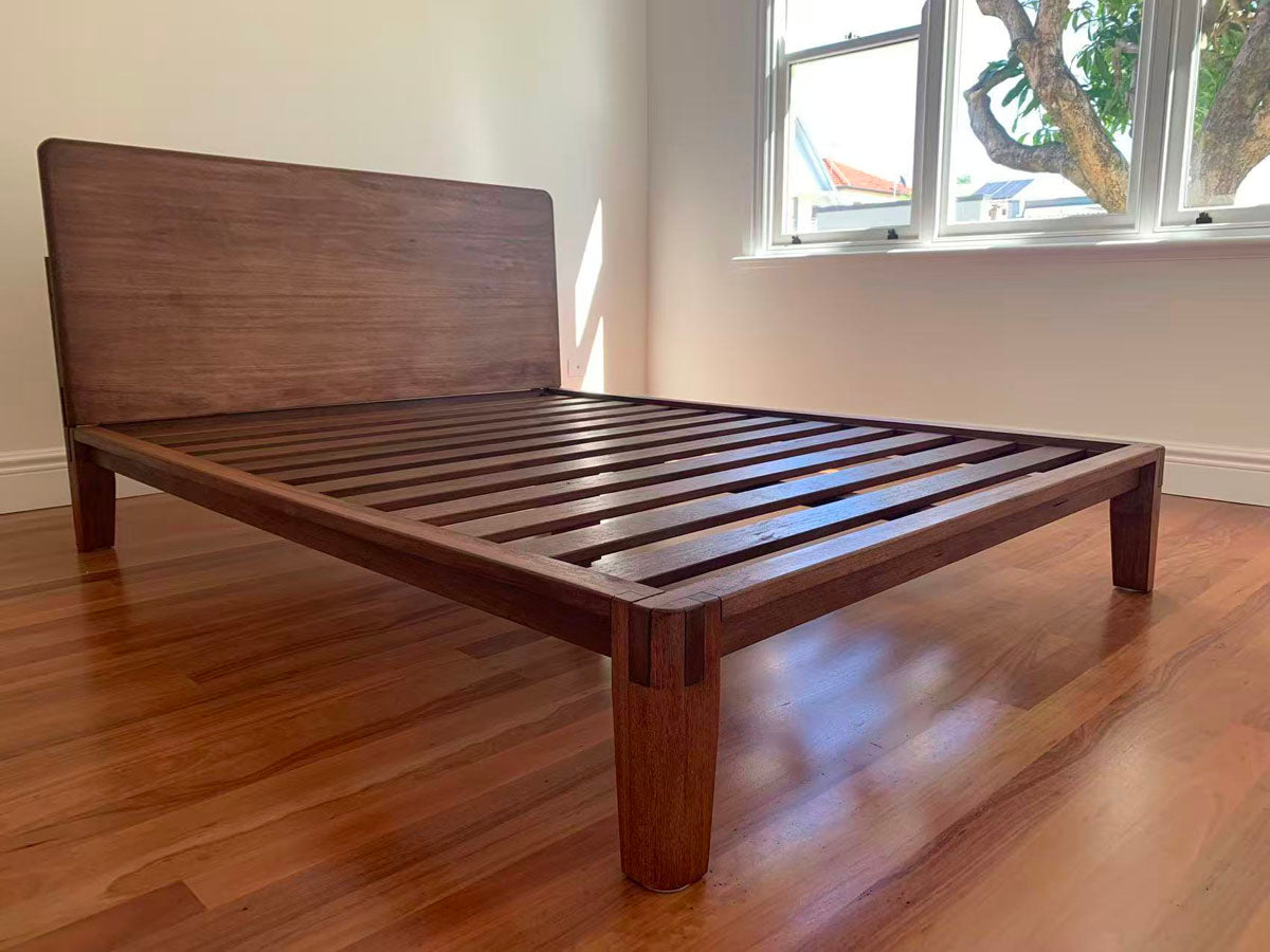 Dorluxure Castle Bed Frame in chocolate color