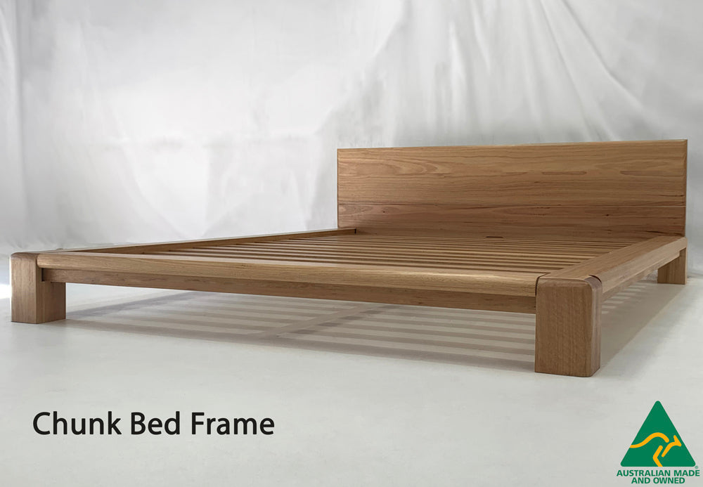Heavy duty solid wood bed frame, handmade in Australia