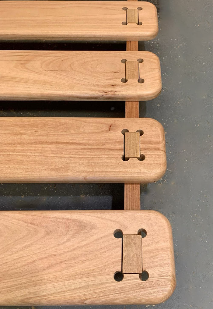 Heavy duty Ark bed frame with precision-crafted joinery