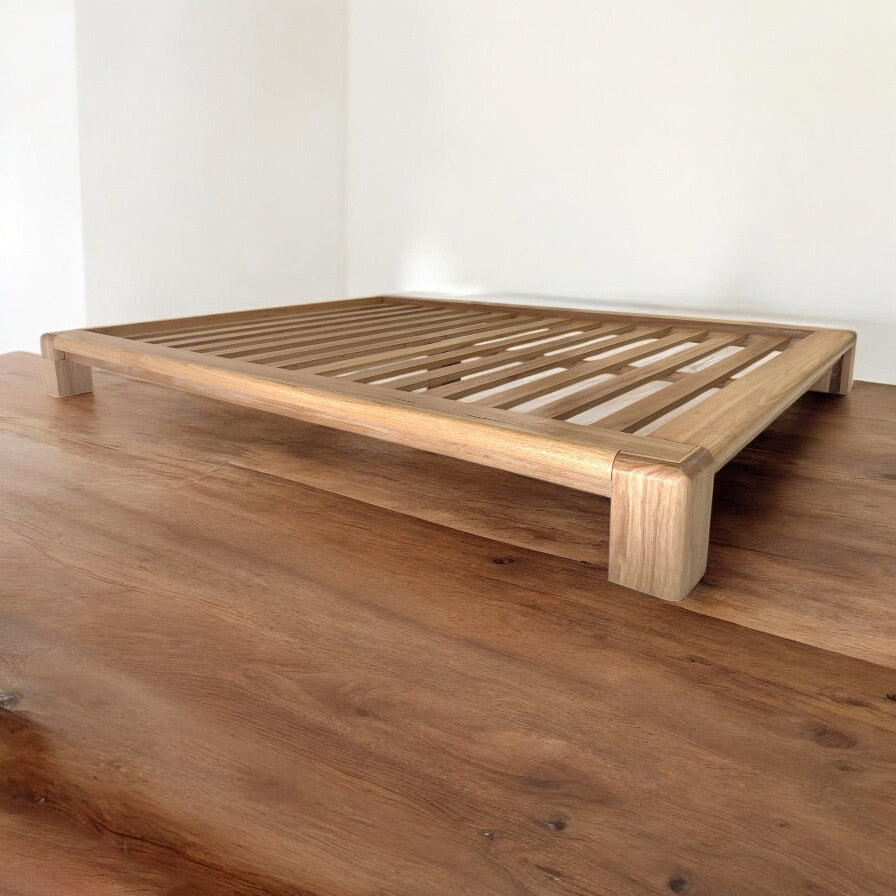 Handmade Chunk bed frame with Japanese joinery platform design